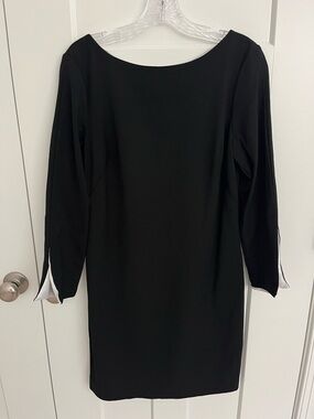 Banana Republic Black Sheath Dress Womens 6 Long Sleeve Career Minimalist Luxury